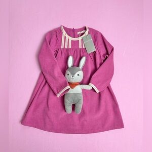 NWT Korean Clothing Brand | Girl's Dress With Shirring And Lace Trim Size 2-3T